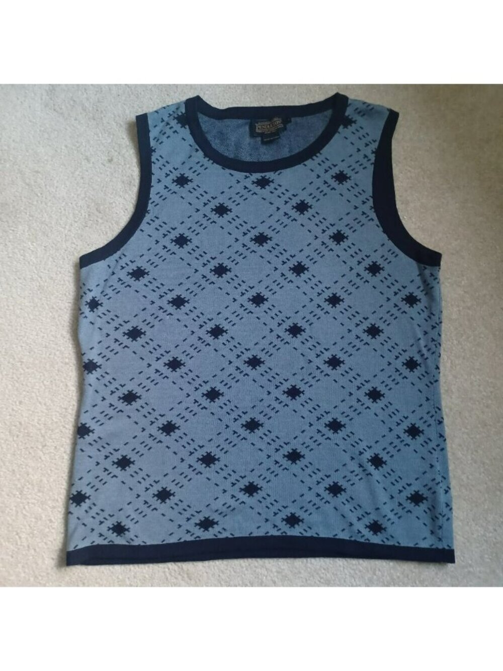 Vintage Pendleton silk cotton vest L